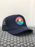 Youth ||| Trucker Hat ||| Hermosa Beach Teal Wave - Local Stripes