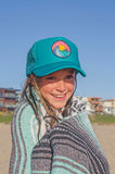 Youth ||| Trucker Hat ||| Hermosa Beach Teal Wave - Local Stripes